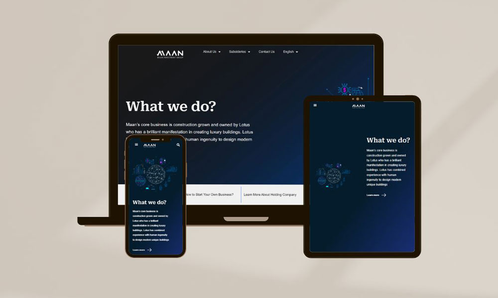 Maan Holding Group Web Design